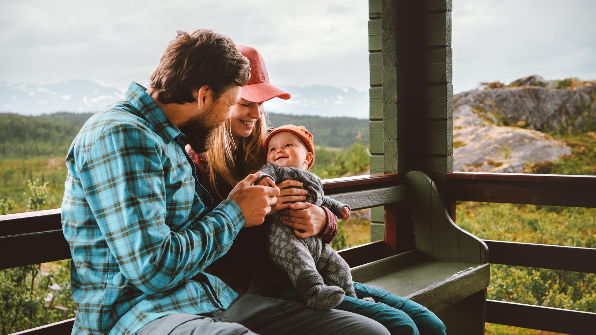Familie på norgesferie