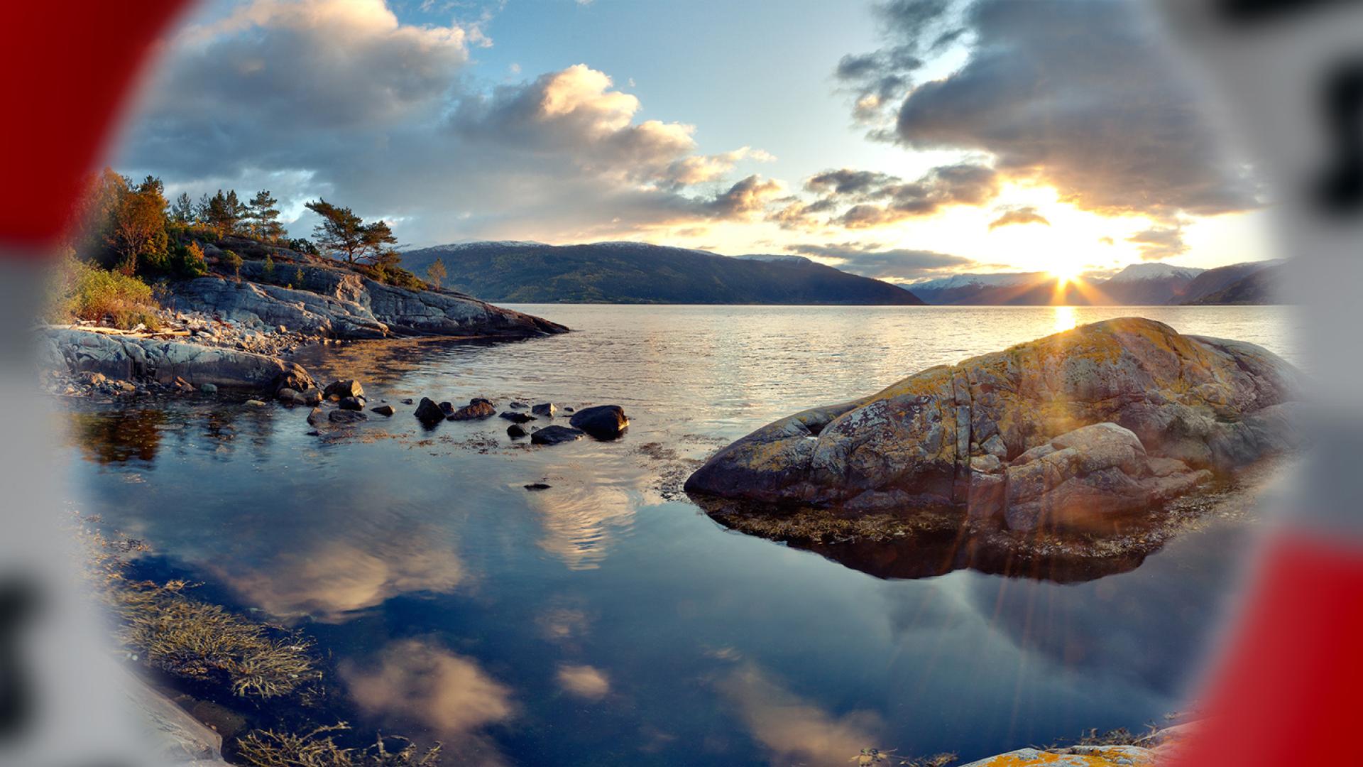 En livbøye ved sjøen