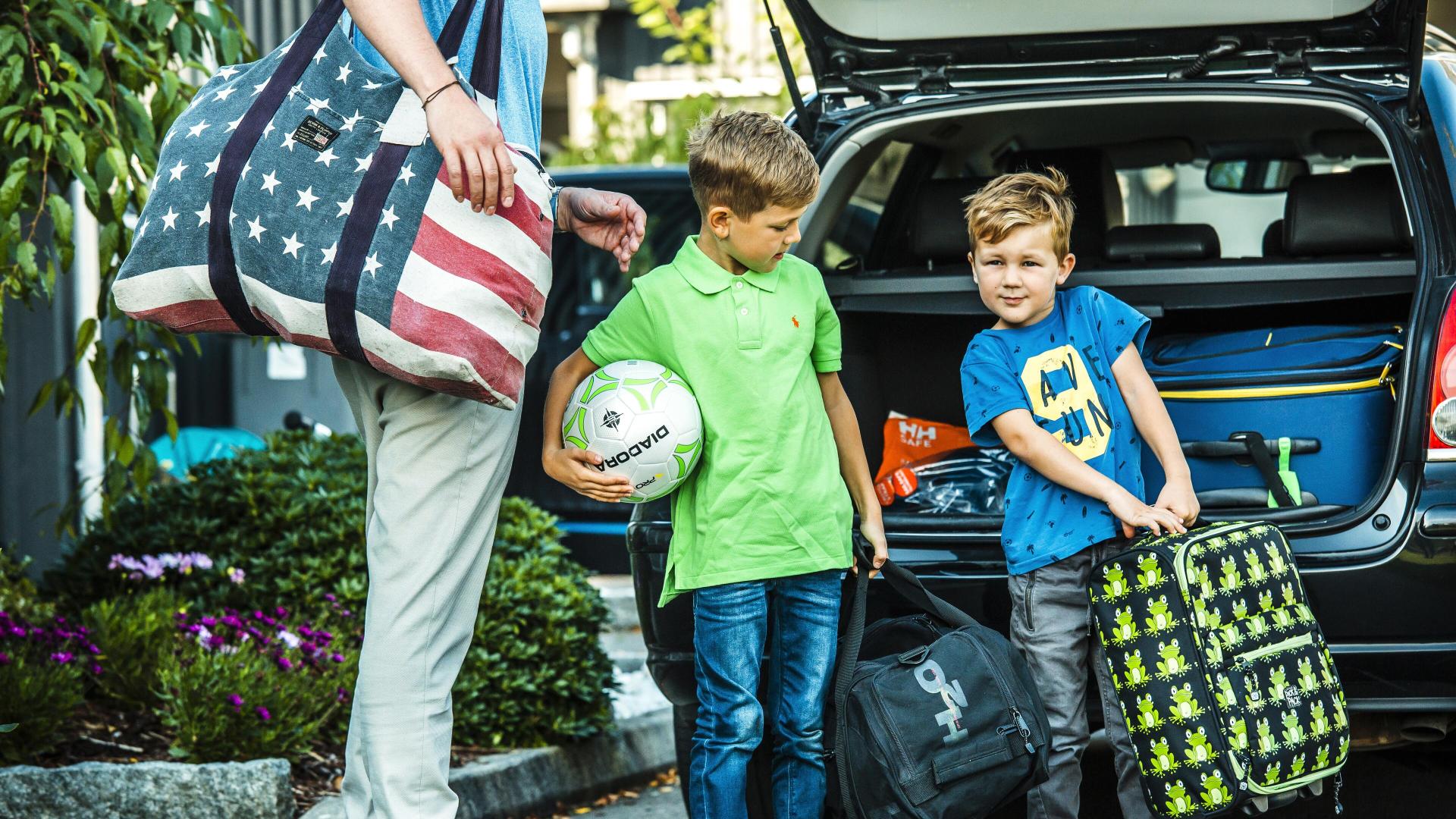 Familie skal på bilferie