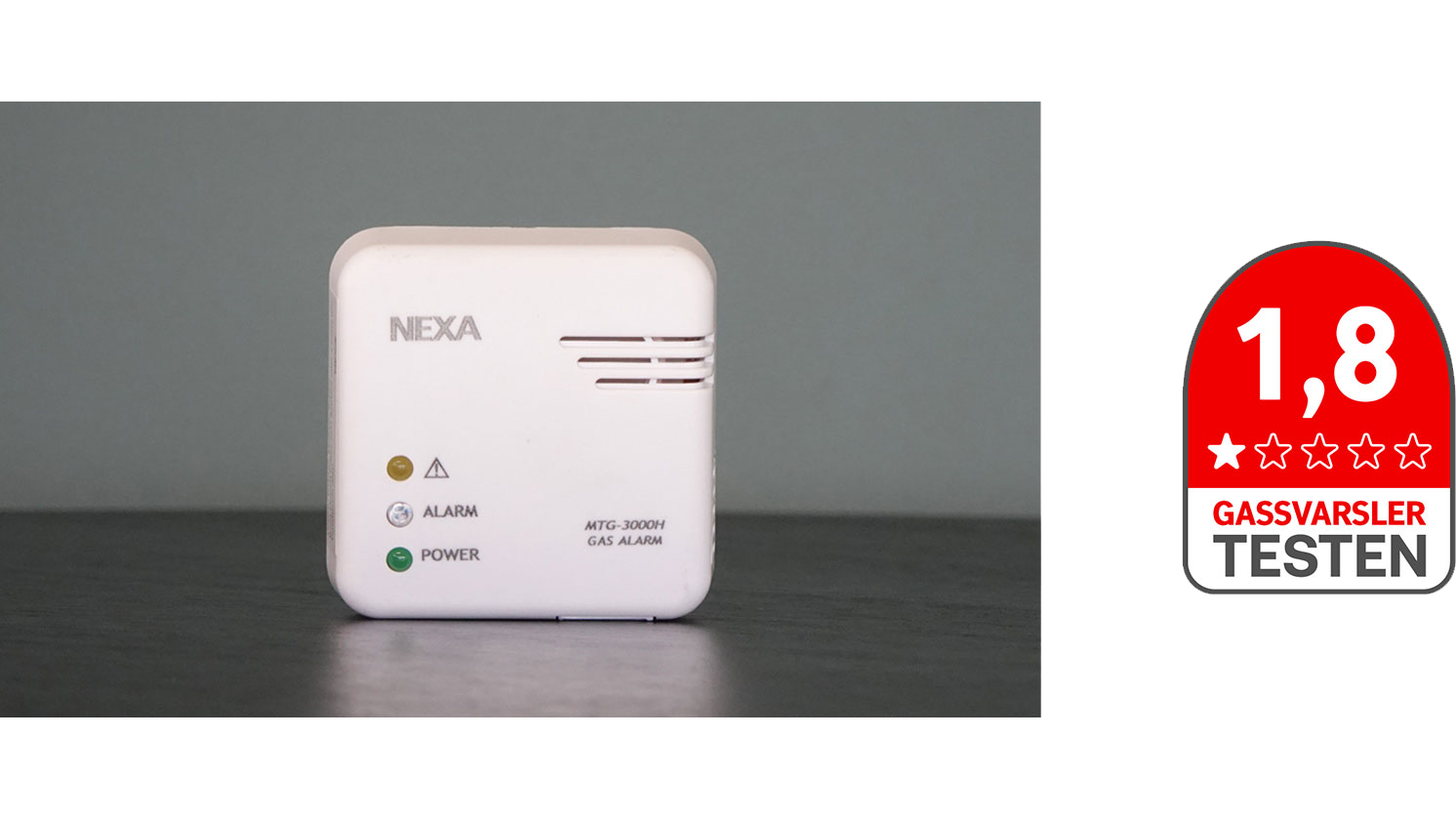 Nexa G-3000 gassvarsler, 1,8 av 5 score
